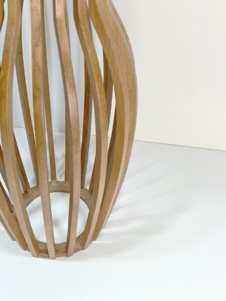 Modern Tasarım Yuvarlak Ahşap Yan Sehpa 44 cm – Dekoratif Ayaklı Sehpa 55 cm