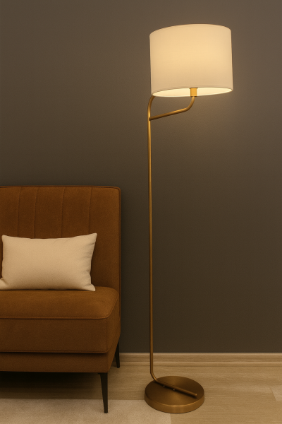 Besa Mantar Modern Tasarım Lambader – Retro-Fütüristik Şık Kubbe Başlıklı Köşe Aydınlatması