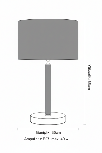 Besa Ahşap Modern Masa Lambası – Doğal Ahşap Detaylı Şık Çalışma ve Komodin Aydınlatması