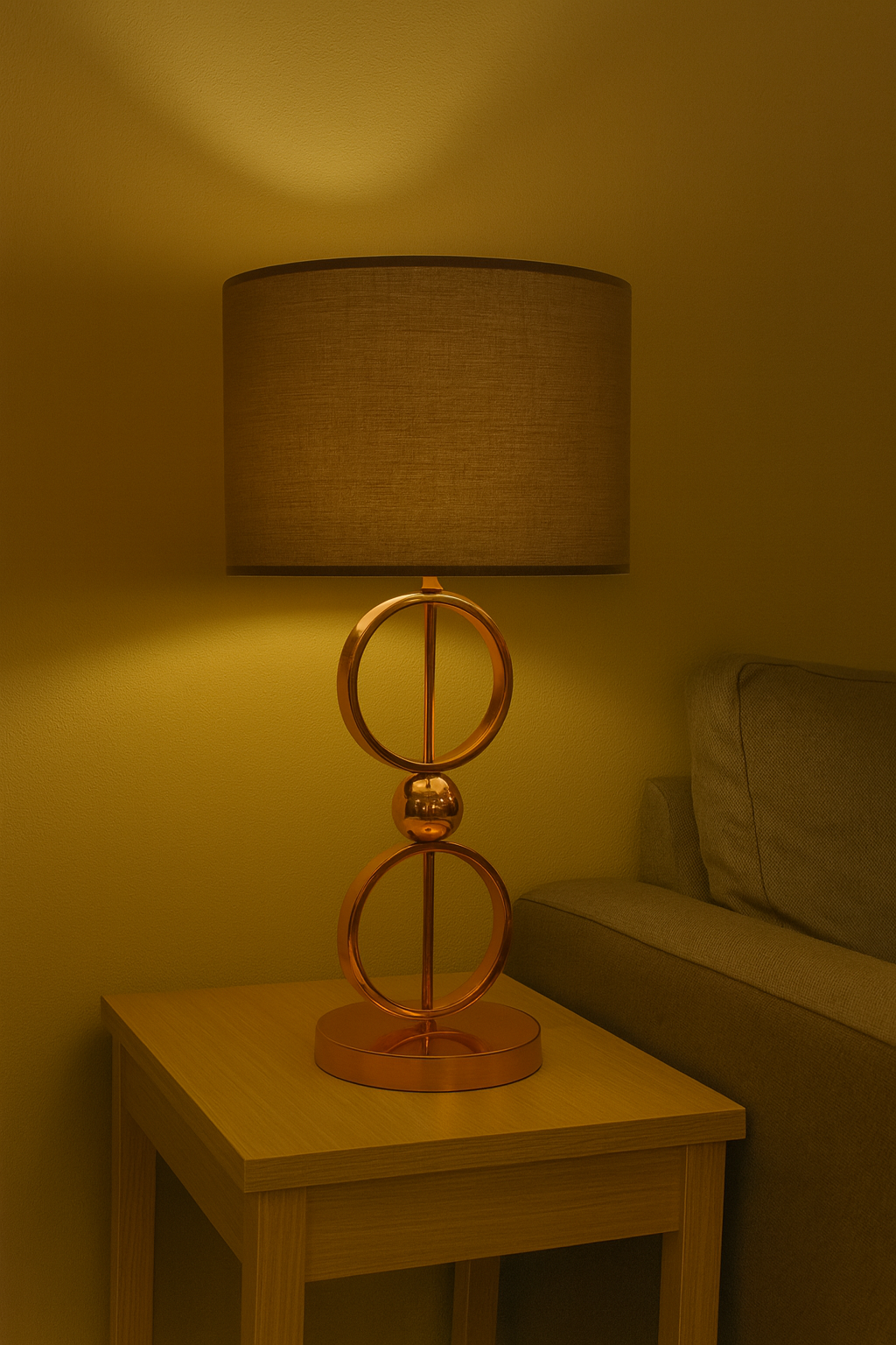 ÇİFT ÇEMBER MASA LAMBASI