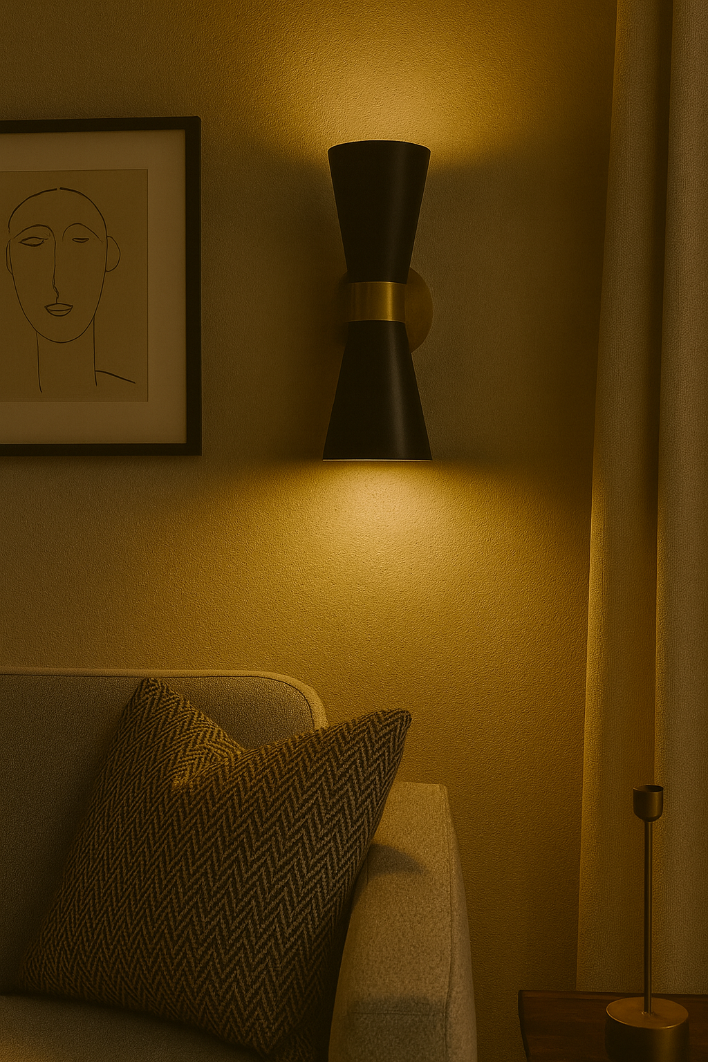 Besa Huni Modern Duvar Apliği – Odaklı Işık Tasarımlı Şık ve Endüstriyel Duvar Aydınlatması