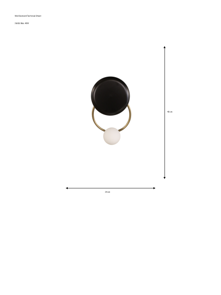 Besa Küpeli Modern Duvar Apliği – Sarkıt Cam Küre Detaylı Zarif ve Şık Duvar Aydınlatması