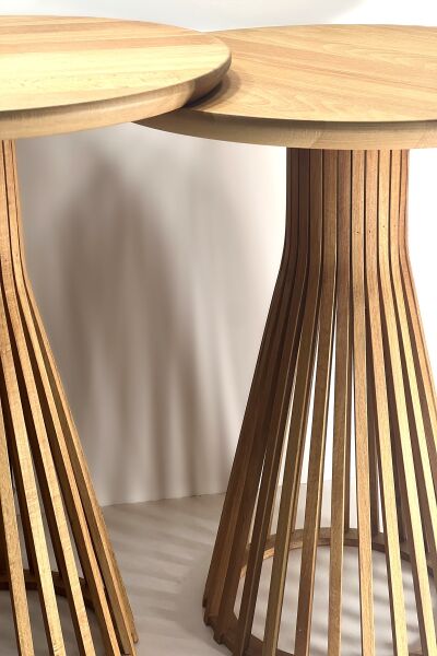 Yan Sehpa – 41 cm çap / 45 cm yükseklik Minimal tasarımıyla tekli veya ikili set kullanımına uygundur.