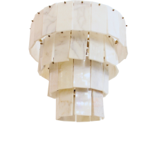 Besa Plaket Mermer Modern Sarkıt Avize – Doğal Taş Detaylı Minimalist ve Şık Aydınlatma