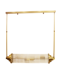 Besa Modern Çubuk Cam Lineer Sarkıt – Lüks Yemek Masası ve Ada Mutfak Aydınlatması