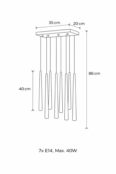 Besa Konik Boru Modern Tekli Sarkıt Avize – Minimalist Tasarım Şık Ada Mutfak ve Masa Aydınlatması