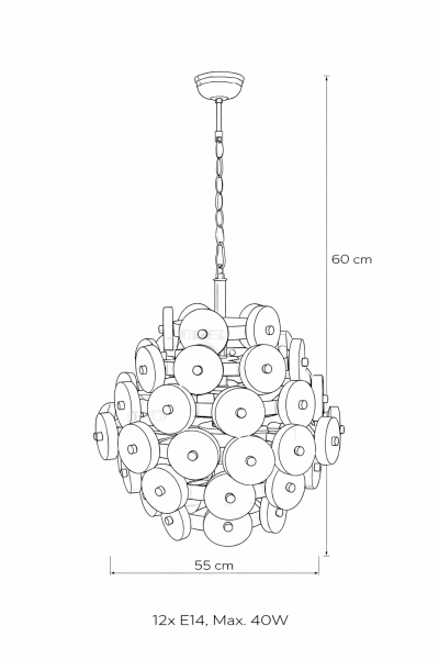 Mermerli Sarkıt Avize 50 cm – Salon