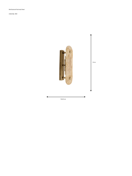 Besa Onyx Mermerli Modern Duvar Apliği – Doğal Yarı Geçirgen Taşlı Lüks Aydınlatma