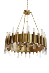 20mm Çubuk Cam Sarkıt Yuvarlak Avize