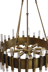 Besa 20mm Çubuk Cam Modern Yuvarlak Avize – Lüks ve Mimari Tasarım Salon Aydınlatması