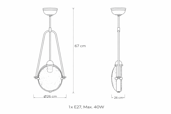 Besa Mercek Cam Modern Tekli Sarkıt – Şeffaf Optik Formlu Minimalist Aydınlatma