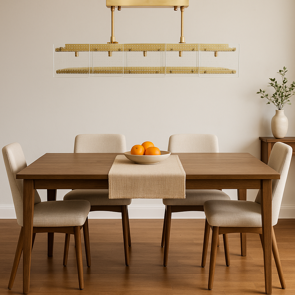 Benekli Dikdörtgen Sarkıt Avize