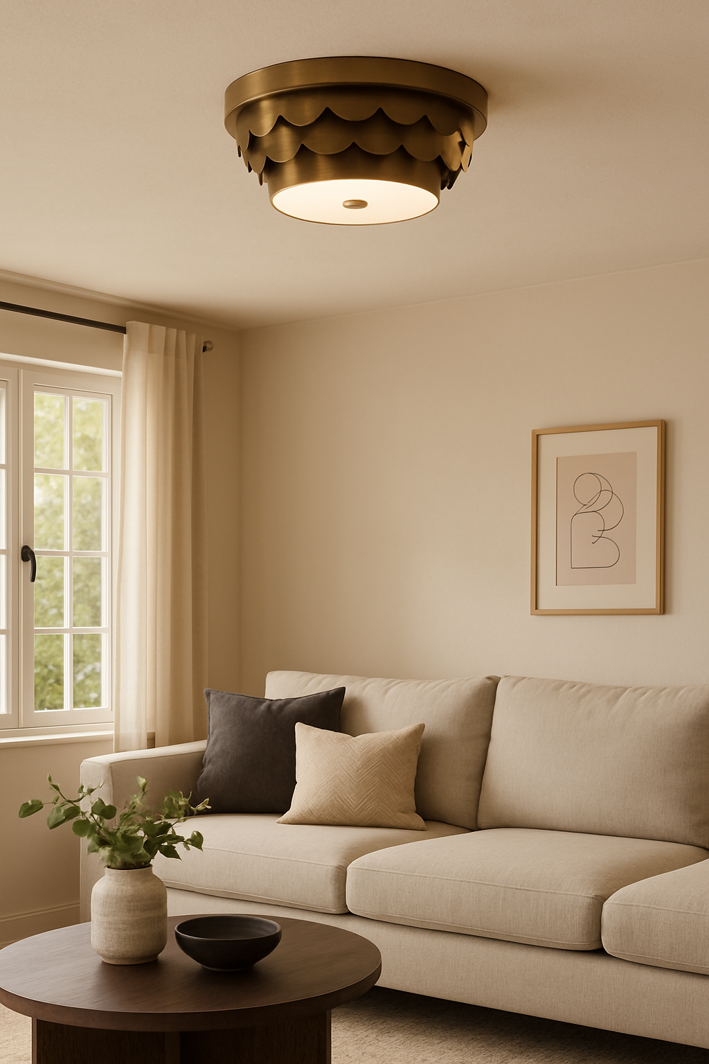 Besa Deniz Dalgalı Modern Plafonyer – Dalga Formlu Şık ve Estetik Tavan Aydınlatması