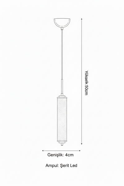 Besa Mermer Desenli Modern Tekli Sarkıt Avize – Minimalist Mutfak ve Yemek Masası Aydınlatma