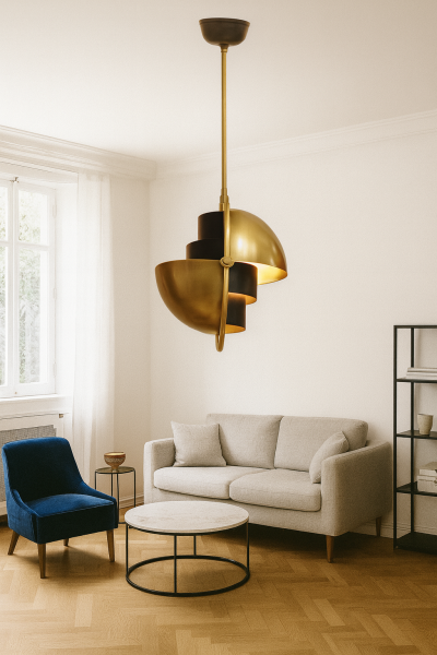 Besa Geniş Karpuz Dilimi Modern Tekli Sarkıt – Nervürlü Cam Tasarım Yemek Masası Aydınlatma