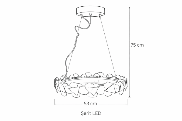 Besa Geometrik Tasarım Modern Sarkıt Avize – Şık Metal Kafes Formlu Salon Aydınlatması