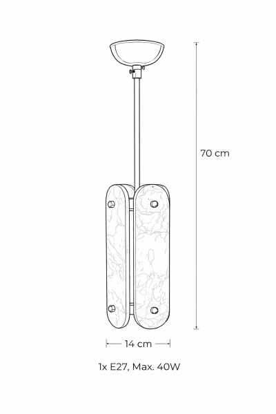 Besa Onyx Mermerli Tekli Sarkıt Avize – Işık Geçirgen Doğal Taşlı Lüks Tasarım Aydınlatma