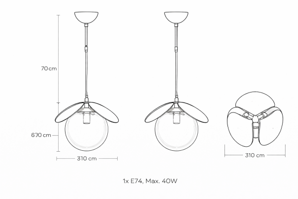 Besa 2'li Kelebek Modern Sarkıt Avize – Şık ve Zarif Tasarım Dekoratif Aydınlatma