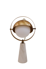 Huni MeæBesa Huni Doğal Mermer Kaideli Masa Lambası – Modern ve Lüks Tasarım Ofis Aydınlatması