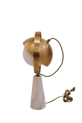 Huni MeæBesa Huni Doğal Mermer Kaideli Masa Lambası – Modern ve Lüks Tasarım Ofis Aydınlatması