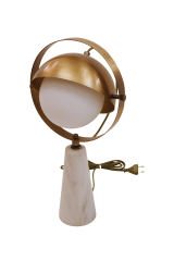 Huni MeæBesa Huni Doğal Mermer Kaideli Masa Lambası – Modern ve Lüks Tasarım Ofis Aydınlatması