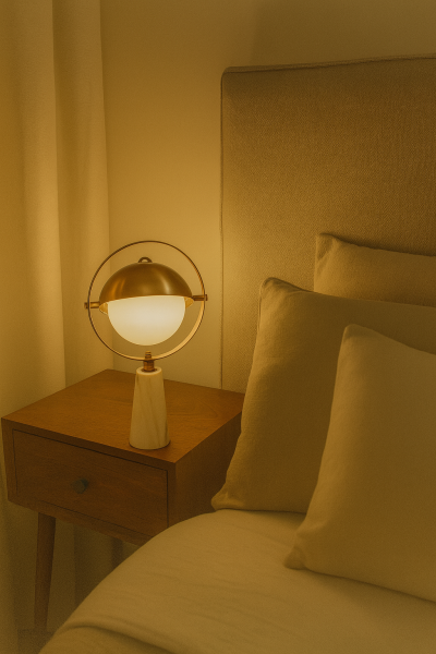 Huni Mermer Masa Lambası