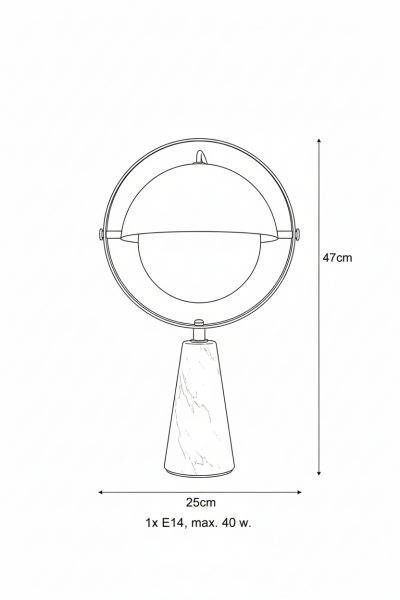 Huni MeæBesa Huni Doğal Mermer Kaideli Masa Lambası – Modern ve Lüks Tasarım Ofis Aydınlatması
