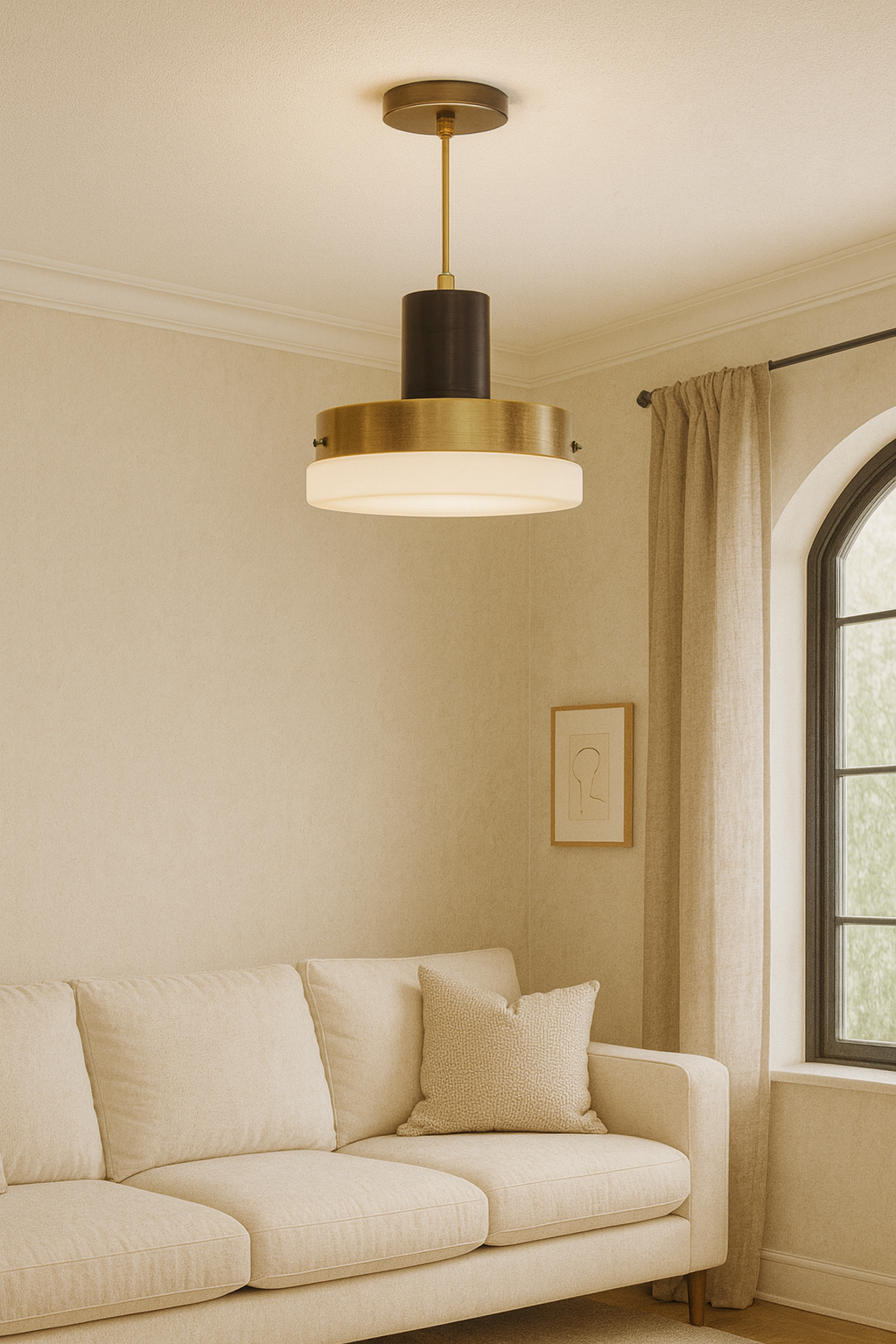 Besa Modern Minimalist Tekli Sarkıt Avize – Endüstriyel Tasarım Metal Duy Askı Takımı