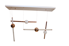 Besa Toplu Dikdörtgen Modern Sarkıt Avize – Yemek Masası ve Mutfak Adası İçin Lineer Küre Aydınlatma