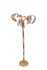 Besa Yapraklı Modern Lambader – Siyah ve Gold Detaylı Tasarım Köşe Aydınlatması