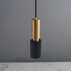 Besa 3290 Modern Minimalist Mermer ve Pirinç Sarkıt – Şık Tekli Tasarım Aydınlatma