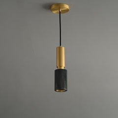 3290 Modern Mermer ve Pirinç Sarkıt Avize – Minimalist Şık Aydınlatma