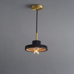 Besa 3292 Siyah Mermer ve Pirinç Detaylı Lüks Sarkıt – Modern Tasarım Tekli Avize