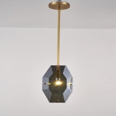 Besa 3501 Kristal ve Pirinç Detaylı 150 cm Tekli Sarkıt Avize – Lüks ve Uzun Tasarım Aydınlatma