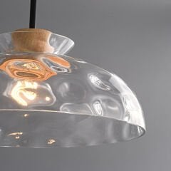 Besa 3335-C Doğal Mermer ve Pirinç Detaylı Lüks Sarkıt – Modern Tasarım Silindir Avize