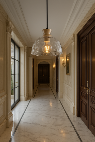 Ahşaplı Camlı Tekli Sarkıt-Kod: 3335-C