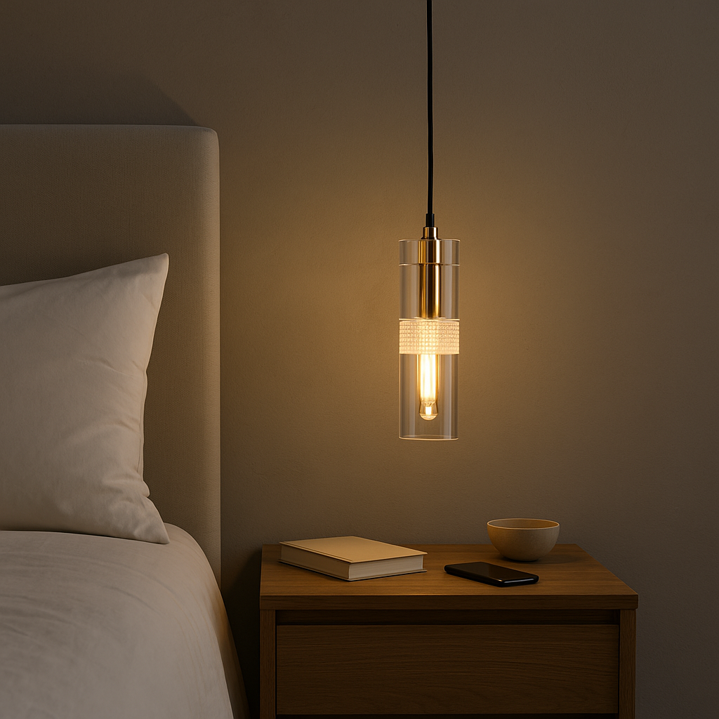 Besa 6055 Lüks Kristal Tekli Sarkıt Avize – Pirinç Gövdeli Tasarım Aydınlatma