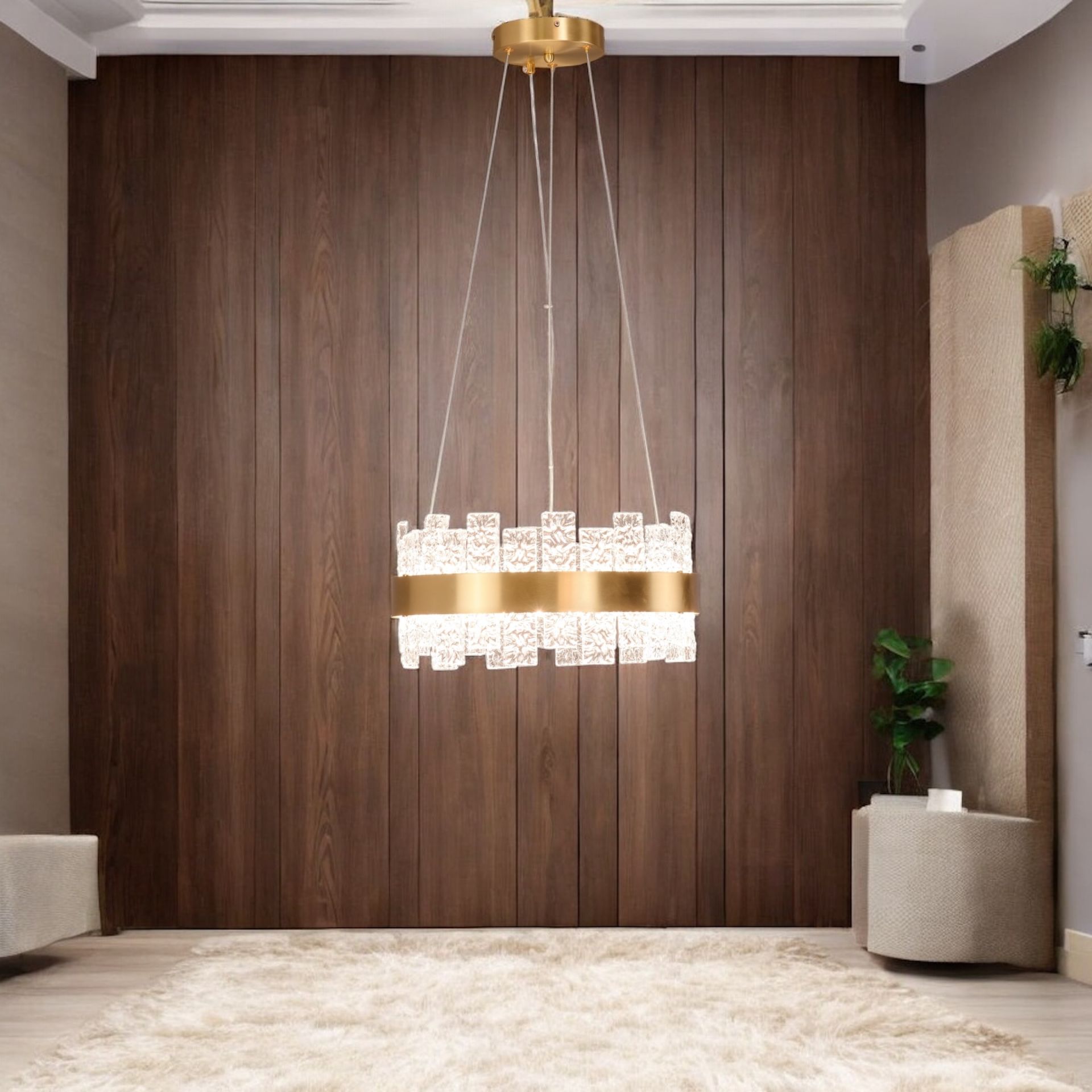 Kristalli Sarkıt Avize 40cm çapında - Kod: 6079-4