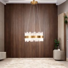 Kristalli Sarkıt Avize 40cm çapında - Kod: 6079-4