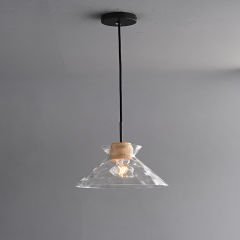 Besa 3335-A Doğal Mermer Gövdeli Pirinç Detaylı Lüks Sarkıt – Modern Tasarım Tekli Avize