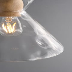 Besa 3335-A Doğal Mermer Gövdeli Pirinç Detaylı Lüks Sarkıt – Modern Tasarım Tekli Avize