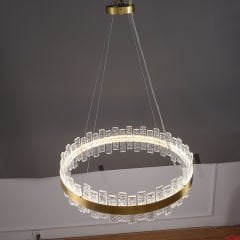 Besa 6079-6 Modern Endüstriyel 6’lı Avize – Siyah ve Gold Detaylı Tasarım Salon Aydınlatması