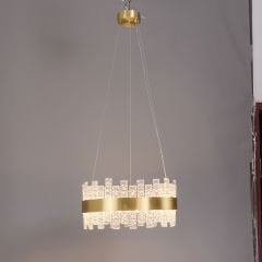 Kristal Camlı Sarkıt Avize 60cm çapında Kod: 6079-6