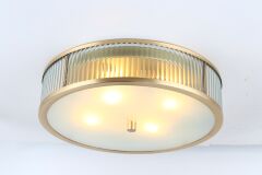 Besa 35607-3 Pirinç Detaylı 3’lü Modern Avize – Dikey Tasarım Beyaz Opal Camlı Sarkıt