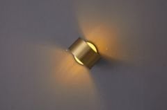 Besa 85020-1W Pirinç Renkli Modern Duvar Apliği – Beyaz Opal Küre Camlı Tasarım Aydınlatma