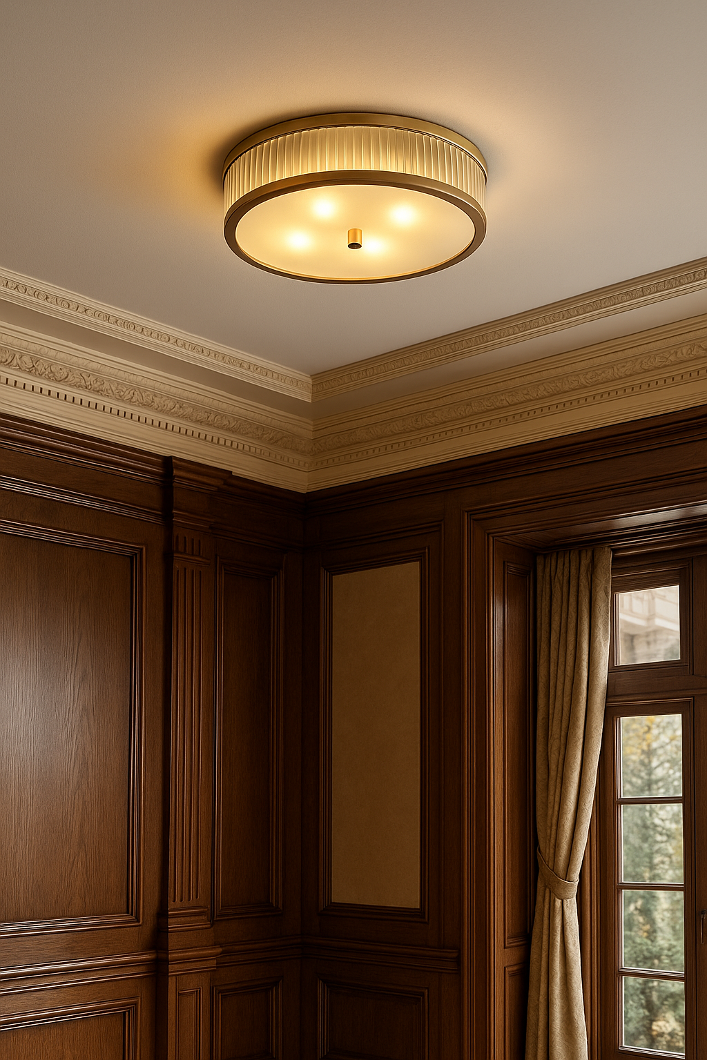 Besa 35607-6 Modern Pirinç Detaylı 6’lı Avize – Beyaz Opal Cam Küreli Salon Aydınlatması