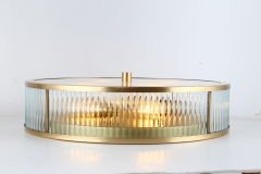 Besa 35607-4 Modern Pirinç Detaylı 4’lü Avize – Beyaz Opal Cam Küre Aydınlatma