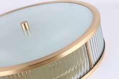 Besa 35607-4 Modern Pirinç Detaylı 4’lü Avize – Beyaz Opal Cam Küre Aydınlatma