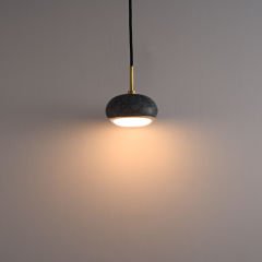 Besa 3289 Doğal Mermer ve Pirinç Tekli LED Sarkıt – Modern Silindir Tasarım Mutfak ve Masa Üstü Avize