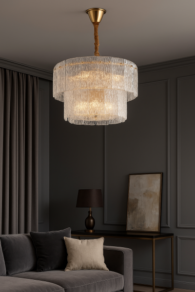 Besa 6315-6D Eskitme Pirinç 6’lı Moleküler Avize – Geniş Salon ve Yemek Odası İçin Modern Sputnik Aydınlatma